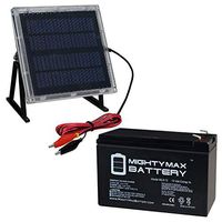 Mighty Max Battery 12V 9AH Battery for Wild Game Edrenaline + 12V Solar Panel Brand Product