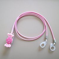 BTE Hearing Aids Clip Safty Protection Accessory w/ Replaceable Silicone Loop(Candy Pink)