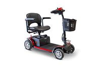 EWheels EW-M50 Long Range Up to 15 Miles Lightweight 4-Wheel Mobility Travel Scooter 300Lbs Red