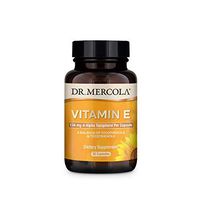 Dr. Mercola Vitamin E Supplement - 30 Capsules - 134mg - Balanced Blend Of Tocopherols And Tocotrienols - Made With Sunflower Oil - Contains No Soy - D-Alpha Tocopherol