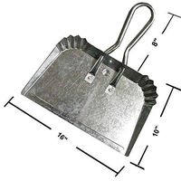 Extra Large Industrial Metal Dustpan | Doesn't Bend & Extra Wide for Large Easy Clean Ups | Lightweight & Rustproof | Precision Edge for Clean Sweeping