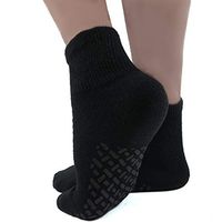 Diabetic Socks Mens Non-slip Grip Cotton 12-Pack Ankle Black By DEBRA WEITZNER