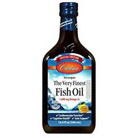 Carlson - The Very Finest Fish Oil, 1600 mg Omega-3s, Liquid Fish Oil Supplement, Norwegian Fish Oil, Wild-Caught, Sustainably Sourced Fish Oil Liquid, Lemon, 16.9 Fl Oz
