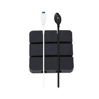 Goblin's Treasures Cable Clip Holder，Convenient Desktop Cord Organizer，Durable Silicone Cord Clip for Cord，Charging &Mouse Cable，USB Cord，Wire Management System，Home&Office（Black）