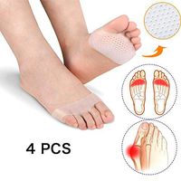 Metatarsal Pads Ball of Foot Cushions- Forefoot Pads (4PCS) Metatarsal Cushion for Mortons Neuroma Metatarsal Foot Pads Soft Forefoot Cushion Gel Sesamoiditis Pads Forefoot Cushioning for Women Men