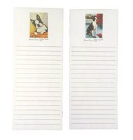 Boston Terrier Magnetic Refrigerator List Pad Set of 2