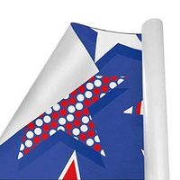 Gift Wrapping Paper Roll Stars and Stripes for Birthday,Holiday,Wedding,Baby Shower Gift Wrap - 3Rolls - 58inch x 23inch Per Roll