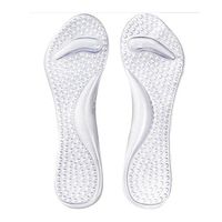 Sport Accessories M and F 1 Pair Non-Slip Sandals High Heel Arch Cushion Support Silicone Gel Pads Shoes Insole Woman Insoles Cushion Color White