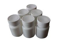 12Pcs White Empty Refillable Plastic Pill Bottles Capsule Bottle Easy Carry Solid Powder Medicine Bottles Pill Sample Tablet Container Holder Case(100ml/3.3oz)
