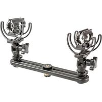 Rycote InVision Stereo Pair Kit for 19-25mm Diameter Shotgun Microphones, Includes 2x InVision INV 7HG MKIII Holder, Stereo Bar, 3/8" Adaptor, 5/8" Adaptor