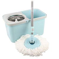 Manual Dual Drive Mop Bucket And Bucket Set With 2 Replacement Microfiber Head Stainless Steel 360° Rotating Mop For Floor Cleaning