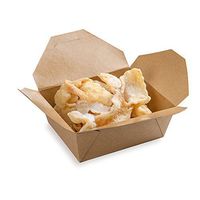 45-OZ Disposable Rectangle Paper Take Out Food Container - #8 Kraft Brown Take Out Box - Easy Fold and Close - ENVIRONMENTAL-FRIENDLY and Recyclable - 200-CT - Restaurantware