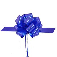 Indigo Blue Decorative Gift Pull Bows, 5" Wide, Set of 10, Police Support, Graduation Ribbon, Christmas, Gender Reveal, Baby Shower, Birthday, Easter, 4th of July