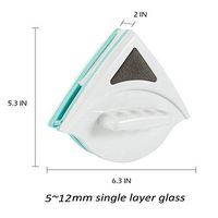 HAOTZ Double-Sided Window Cleaner Glass Wiper Household Magnetic Window Glass Cleaner Tools The Glider Portable Glass Cleaning Wipe Window Washing Brush for High-Rise Double Glazed Windows (Green)