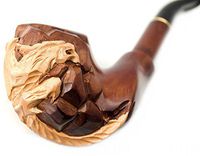 7 inch Length Exclusive Tobacco Smoking Pipe with Hand Carved Dragon, fits for Using 9mm Filters