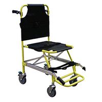 XIHAA Stair Chair, Foldable Medical Emergency Single Person Operation Stair Chair, Paramedic Patient Transport 4 Wheels Evacuation Chair, Yellow Load Capacity: 350 Lbs
