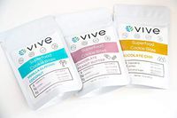 Vive Superfood Cookie Bites Healthy Snacks 1.6 oz Real Food Gluten Free Vegan Low Sugar (Variety Pack) 3 pouches