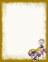 NEW Little Girls Floral Letterhead Stationery Paper 26 Sheets