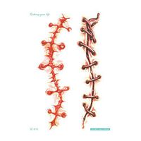 UOKNICE Halloween Waterproof Temporary Tattoo Sticker Scar Terror Wound Blood Injury Hot