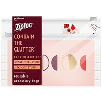 Ziploc Ziploc Brand Boho Collection 10ct (5 Essential & 5 Skinny) Accessory Bags, 10 Bags, 10 Count