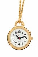 LS&S 1 Button Pendant Talking Watch - Gold With 27" Chain