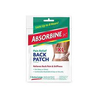 (Pack of 8) Absorbine Plus Jr, Pain Relief Back Patch, Size X-large, Medicated Patch 9 x 4 by Absorbine Plus Jr