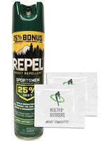 REPEL Insect Repellent Aerosol BONUS Size - 8.125 oz Sportsmen Formula 25-Percent (25%) DEET - 1 Count + (2) BONUS Heal