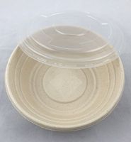 EccoCane 29oz 7" SugarCane Bagasse Round bowls with Lids 100% Compostable. 300 Combo/CS