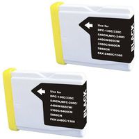 Amsahr LC51 Compatible Replacement Brother Ink Cartridges for Select Printers/Faxes - 2 Pack, Black