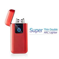 FL5018 Double Arc Plasma USB Lighter Rechargeable Windproof Flameless Electric Lighter (red)
