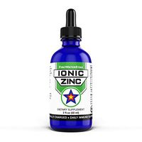 Ionic Zinc Liquid | Concentrated Liquid • Zinc Sulfate • Organic • Non-GMO • Glass Bottle w/Dropper • 2 fl oz | Daily Immune Support