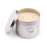 Sela Scents Large 16 oz. Pillar Vanilla Scented Aromatherapy Soy Wax Candle 50 Hour Burn Time