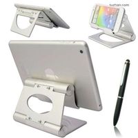 First2savvv multi-angle Luxury Polished Stainless Steel Stand desktop dock docking station for Samsung Galaxy Tab 2 10.1 with stylus pen