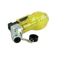 Perman Windproof Angle Jet Flame Refillable Torch Cigar Lighter in Assorted Color with Flame Cap Empty Bottle Only (Yellow)