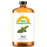 Basil Essential Oil (Huge 16oz Bottle) Bulk Basil Oil - 16 Ounce