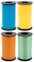 Tropical/Bright 4-Pack Bundle of Berwick Splendorette Crimped Curling Ribbon - Caribbean Blue, Sunshine, Tropical Orange, Mint - 500 Yards Each