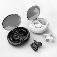 Mini Wireless Bluetooth Earbuds Invisible Noise Cancelling Headphone in-Ear Business Earphone Stereo Sports Car Headset Mic Smallest Earpiece Magnetic Charger Case iOS Android Cell Phone
