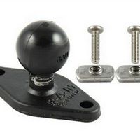 RAM MOUNTS (RAM-B-238-FP1U 2.43" X 1.31" Diamond Base with 1" Ball and Hardware for Flat Panels