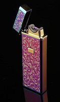 Unishow ® Ultra Slim Single Arc USB Rechargeable Flameless Windproof Electronic Cigarette Metal Lighter in Gift Box (Rainbow Flower)