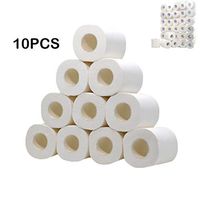 Soft Toilet Paper,White Toilet Paper Toilet Roll Tissue Roll Pack Of 10 4Ply Paper Towels Tissue Papier toilette doux Papier toilette