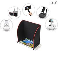 RCGEEK Sunshade Sun Hood Compatible iPhone 7Plus/8Plus/Samsung Galaxy Note 5/7/S7 Edge Monitor 5.5 Inch Foldable to Mavic Mini Mavic 2 Pro&Zoom/Mavic Air/Phantom 3/4 Remote Controller/DJI Osmo Mobile