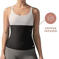 Copper Slim Waist Belt for Women - Workout Anti Bacterial Compression Belt Increases Sweat & Circulation (Black, 4XL)