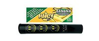Herb Airtight Tube Pocket Protector with Juicy Jay's Banana 1.25 Flavored Hemp Rolling Papers 1 Count DC Crafts Nation- Happy Face