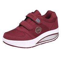 ◆◇ HebeTop◇◆ Women's Elegant Formal Casual Sports Wedges Platform Sneakers Hidden Heel Shake Shoes