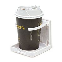 AdirMed Universal Drinking Cup Holder - for Any Kind of Strollers, Walkers, Bicycles, Wheelchairs, Rollator, Cane & Crutch (White)