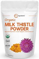Maximum Strength Pure Organic Milk Thistle Extract Powder, 3.5 Ounces (100 Grams), Contains 80% Active Silymarin, Strongly Supports Liver Health and Antioxidant, No GMOs and Vegan Friendly