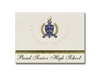 Signature Announcements Bend Senior High School (Bend, OR) Graduation Announcements, Presidential style, Basic package of 25 with Gold & Blue Metallic Foil seal