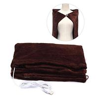 Biback USB Heated Shawl 45x80cm Personal Heated Wrap Electric Heated Shaw Heating Lap Shoulder Blanket for Winter Healthy Care