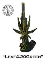 Handmade Tobacco Pipe Art Collectible Smoke Functional"420Green"Collection