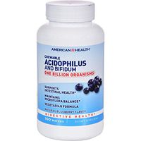 Chewable Acidophilus with Bifidus 1 Billion Natural Blueberry (100 Chewable Wafers)